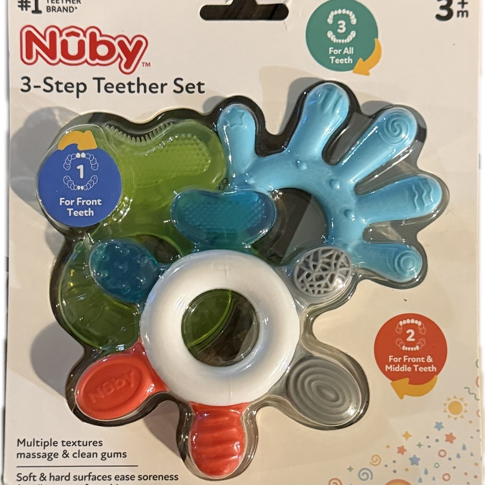 3-Step Teether Set - Multicolor